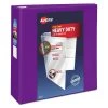 Avery 79813 Heavy Duty 11 In. X 8.5 In. DuraHinge 3 Ring 4 In. Capacity View Binder - Purple