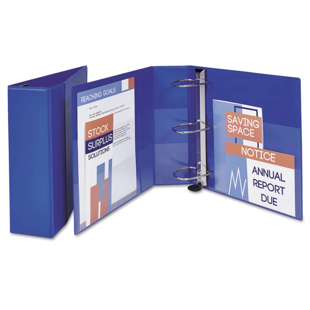 Avery 79884 Heavy Duty 11 In. X 8.5 In. DuraHinge 3 Ring 4 In. Capacity Non- View Binder With One Touch EZD Rings - Blue 2 Avery 79884 Heavy Duty 11 In. X 8.5 In. DuraHinge 3 Ring 4 In. Capacity Non- View Binder With One Touch EZD Rings - Blue - Image 2