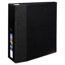Avery 79986 Heavy Duty 11 In. X 8.5 In. DuraHinge 3 Ring 5 In. Capacity Non- View Binder With One Touch EZD Rings - Black