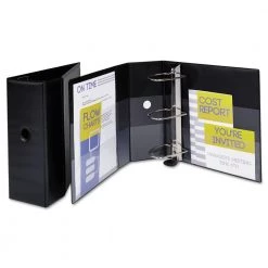Avery 79986 Heavy Duty 11 In. X 8.5 In. DuraHinge 3 Ring 5 In. Capacity Non- View Binder With One Touch EZD Rings - Black -Avery Online Shop aven79986 b