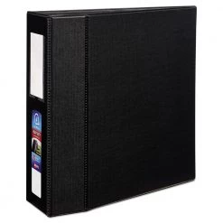Avery 79994 Heavy Duty 11 In. X 8.5 In. DuraHinge 3 Ring 4 In. Capacity Non- View Binder With One Touch EZD Rings And Spine Label - Black