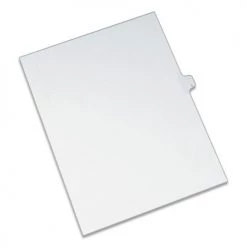 Avery 82174 Preprinted Legal Exhibit 26-Tab 'L' Label 11 In. X 8.5 In. Side Tab Index Dividers - White (25-Piece/Pack)