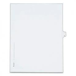 Avery 82177 Preprinted Legal Exhibit 26-Tab 'O' Label 11 In. X 8.5 In. Side Tab Index Dividers - White (25-Piece/Pack)
