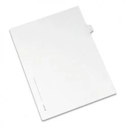 Avery 82182 Preprinted Legal Exhibit 26-Tab 'T' Label 11 In. X 8.5 In. Side Tab Index Dividers - White (25-Piece/Pack)