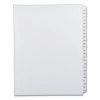 Avery 82194 11 In. X 8.5 In. 25-Tab 276-300 Tab Titles Preprinted Legal Exhibit Side Tab Allstate Style Index Dividers - White (1-Set)