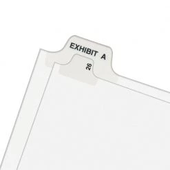 Avery 82194 11 In. X 8.5 In. 25-Tab 276-300 Tab Titles Preprinted Legal Exhibit Side Tab Allstate Style Index Dividers - White (1-Set) -Avery Online Shop aven82194 c