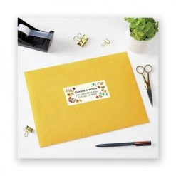 Avery 95523 2 In. X 4 In. Waterproof Shipping Labels With TrueBlock And Sure Feed For Laser Printers - White (10/Sheet 500 Sheets/Box) -Avery Online Shop aven95523 c